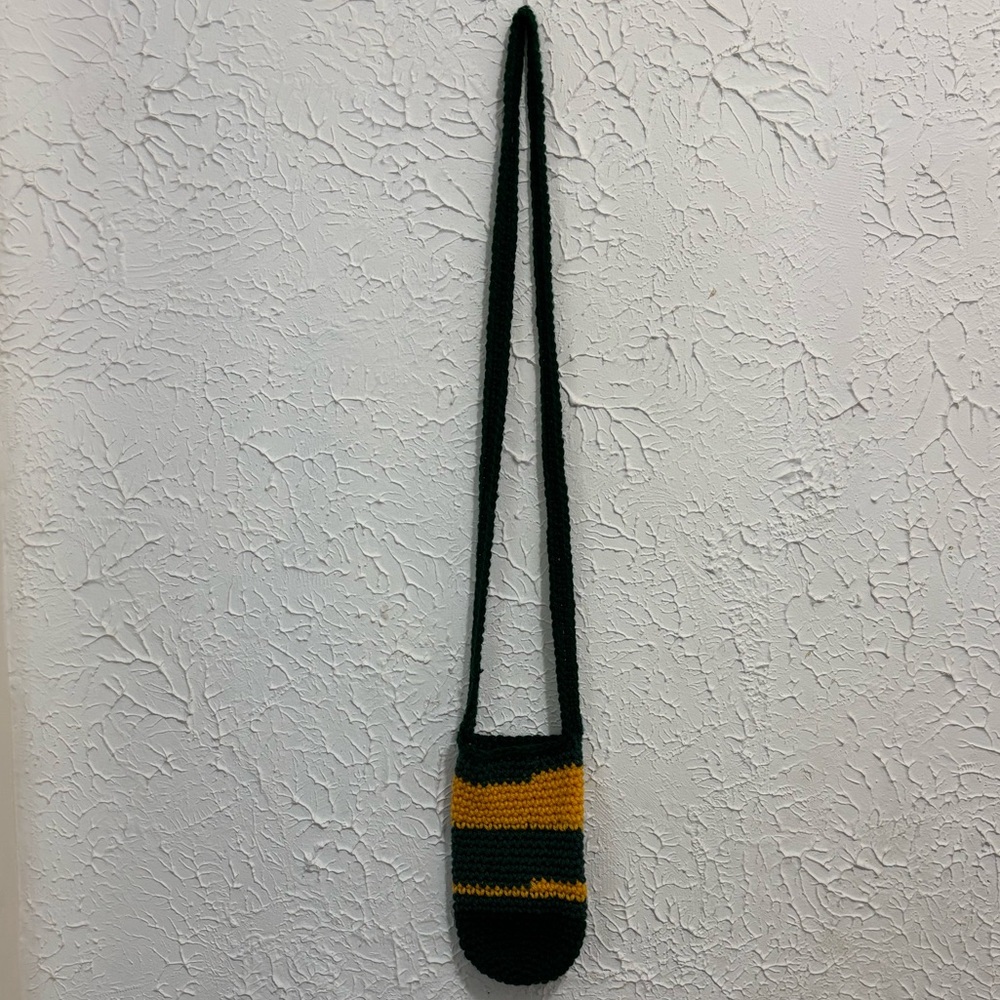 Handmade Black and Yellow Crochet Bag